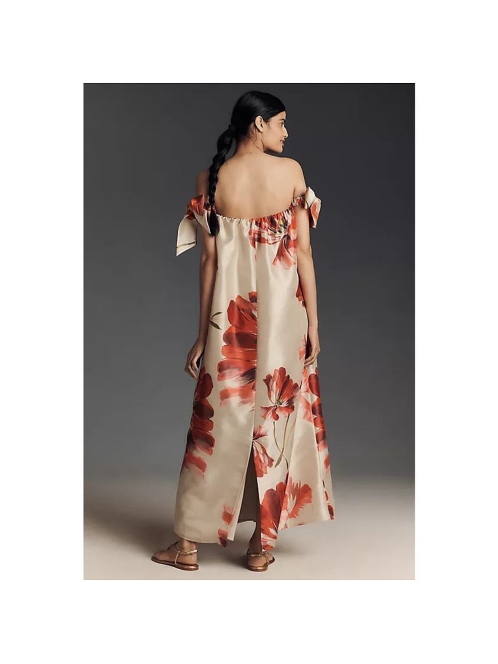 NWT Hutch Anthropologie Iris Off-The-Shoulder Maxi Dress Sz L - Picture 3 of 16